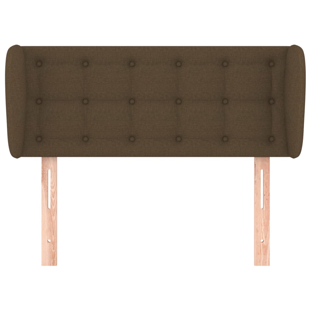 Kopfteil mit Ohren Dunkelbraun 103x23x78/88 cm Stoff